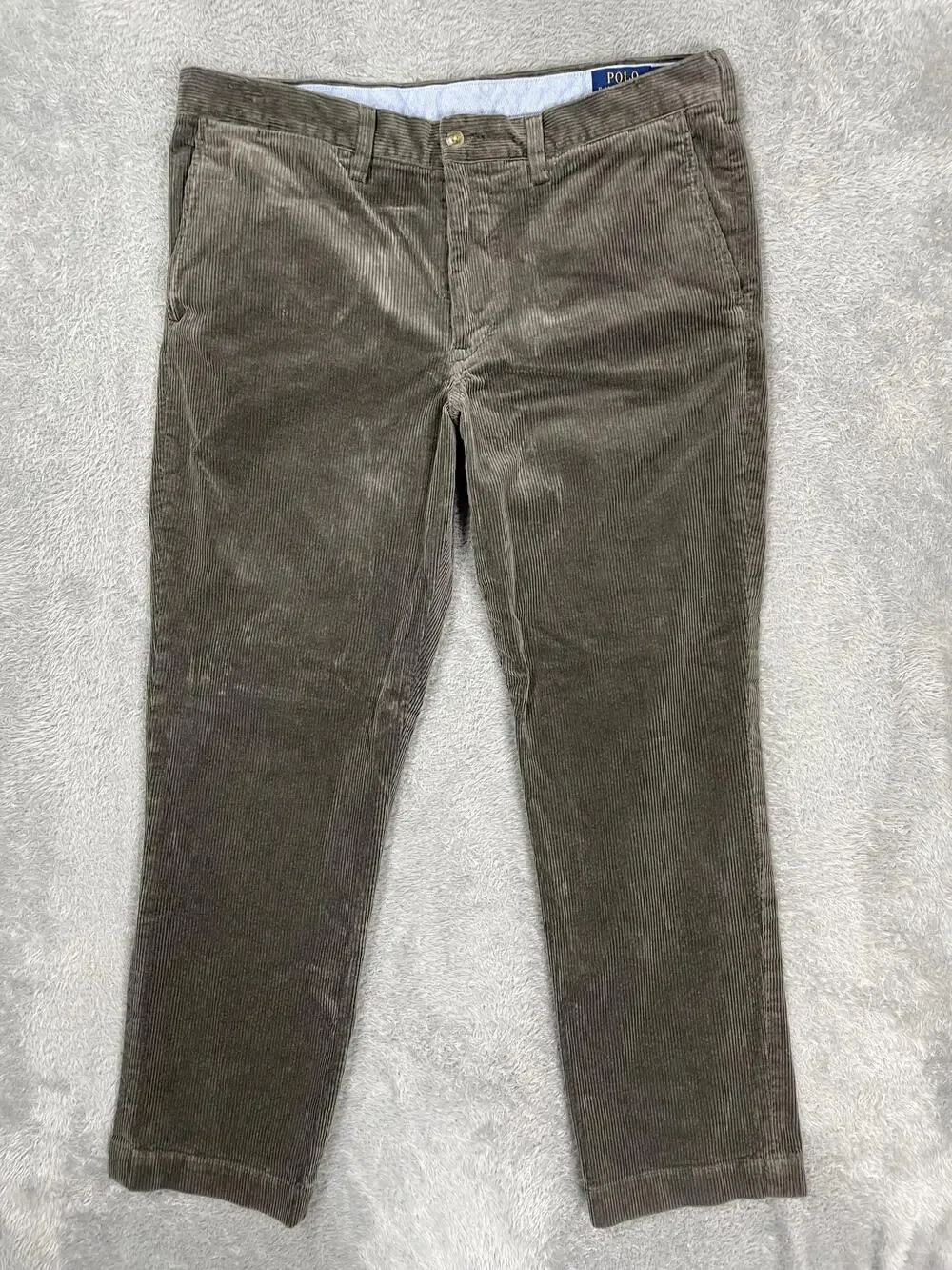 Polo Ralph Lauren Pants Mens 36x30* Brown Stretch Straight Fit Corduroy Chino